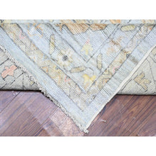 Load image into Gallery viewer, 11&#39;9&quot;x16&#39;5&quot; Storm Cloud Gray, Hand Knotted Afghan Angora Oushak With Leaf Design Soft And Vibrant Wool Oriental Natural Dyes Oversized Rug FWR528150