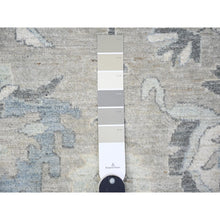Load image into Gallery viewer, 13&#39;9&quot;x17&#39;1&quot; Timberwolf Gray, Fine Peshawar Heriz, Sickle Leaf Design, Hand Knotted, Natural Dyes, Densely Woven, Pure Wool, Oversized Oriental Rug FWR528174