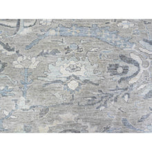 Load image into Gallery viewer, 13&#39;9&quot;x17&#39;1&quot; Timberwolf Gray, Fine Peshawar Heriz, Sickle Leaf Design, Hand Knotted, Natural Dyes, Densely Woven, Pure Wool, Oversized Oriental Rug FWR528174