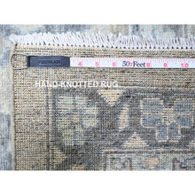 Load image into Gallery viewer, 13&#39;9&quot;x17&#39;1&quot; Timberwolf Gray, Fine Peshawar Heriz, Sickle Leaf Design, Hand Knotted, Natural Dyes, Densely Woven, Pure Wool, Oversized Oriental Rug FWR528174