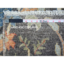 Load image into Gallery viewer, 4&#39;x12&#39; Pastel Gray, Extra Soft Wool, Bidjar Garus Design, Vegetable Dyes, Fine Aryana Collection, Hand Knotted, Wide Oriental Runner Rug FWR536964