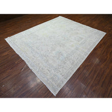 Load image into Gallery viewer, 8&#39;x9&#39;5&quot; Voyage Gray, Hand Knotted Afghan Angora Oushak With Faded Out Colors, All Over Design, Vegetable Dyes Soft Wool, Oriental Rug FWR528300