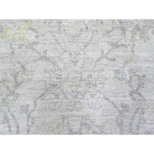 Load image into Gallery viewer, 8&#39;x9&#39;5&quot; Voyage Gray, Hand Knotted Afghan Angora Oushak With Faded Out Colors, All Over Design, Vegetable Dyes Soft Wool, Oriental Rug FWR528300