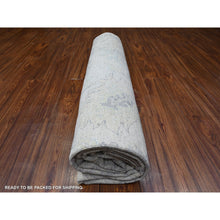 Load image into Gallery viewer, 8&#39;x9&#39;5&quot; Voyage Gray, Hand Knotted Afghan Angora Oushak With Faded Out Colors, All Over Design, Vegetable Dyes Soft Wool, Oriental Rug FWR528300
