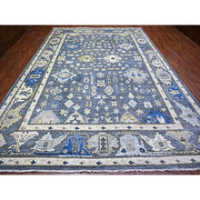 Load image into Gallery viewer, 10&#39;x14&#39; Normandy Gray, Natural Dyes, Afghan Angora Oushak With All Over Pattern, Hand Knotted, Pure Wool Oriental Rug FWR528354