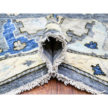 Load image into Gallery viewer, 10&#39;x14&#39; Normandy Gray, Natural Dyes, Afghan Angora Oushak With All Over Pattern, Hand Knotted, Pure Wool Oriental Rug FWR528354