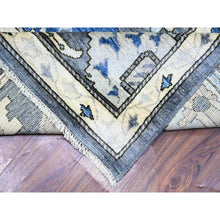 Load image into Gallery viewer, 10&#39;x14&#39; Normandy Gray, Natural Dyes, Afghan Angora Oushak With All Over Pattern, Hand Knotted, Pure Wool Oriental Rug FWR528354