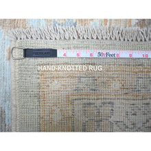 Load image into Gallery viewer, 12&#39;2&quot;x17&#39;2&quot; Aero Blue, Hand Knotted, Afghan Angora Oushak With All Over Floral Pattern, Natural Dyes Organic Wool, Oriental Rug FWR528408