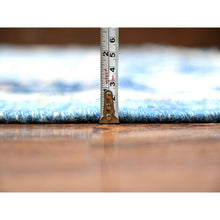 Load image into Gallery viewer, 9&#39;9&quot;x13&#39;5&quot; Glaucous And Oxford Blue, Natural Wool, Hand Knotted, Afghan Angora Oushak All Over Design, Vegetable Dyes, Oriental Rug FWR528438