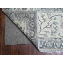 Load image into Gallery viewer, 11&#39;6&quot;x15&#39; Mineral Deposit Gray, Fine Peshawar Sickle Leaf Design, Hand Knotted, Denser Weave And Natural Dyes, Pure Wool Oversized Oriental Rug FWR528468