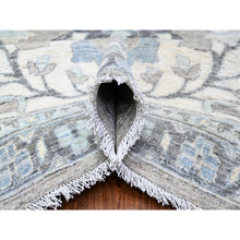 Load image into Gallery viewer, 11&#39;6&quot;x15&#39; Mineral Deposit Gray, Fine Peshawar Sickle Leaf Design, Hand Knotted, Denser Weave And Natural Dyes, Pure Wool Oversized Oriental Rug FWR528468