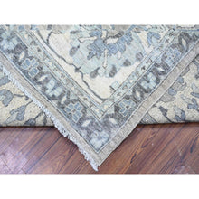 Load image into Gallery viewer, 11&#39;6&quot;x15&#39; Mineral Deposit Gray, Fine Peshawar Sickle Leaf Design, Hand Knotted, Denser Weave And Natural Dyes, Pure Wool Oversized Oriental Rug FWR528468
