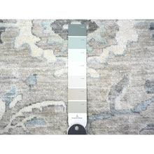 Load image into Gallery viewer, 11&#39;6&quot;x15&#39; Mineral Deposit Gray, Fine Peshawar Sickle Leaf Design, Hand Knotted, Denser Weave And Natural Dyes, Pure Wool Oversized Oriental Rug FWR528468