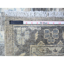 Load image into Gallery viewer, 11&#39;6&quot;x15&#39; Mineral Deposit Gray, Fine Peshawar Sickle Leaf Design, Hand Knotted, Denser Weave And Natural Dyes, Pure Wool Oversized Oriental Rug FWR528468