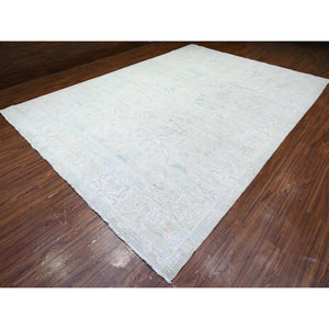 9'9"x13'8" Platinum Gray, Bidjar Garus Design, Vegetable Dyes, Hand Knotted, Natural Wool, Dense Weave, Oriental Rug FWR528504