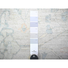 Load image into Gallery viewer, 9&#39;9&quot;x13&#39;8&quot; Platinum Gray, Bidjar Garus Design, Vegetable Dyes, Hand Knotted, Natural Wool, Dense Weave, Oriental Rug FWR528504
