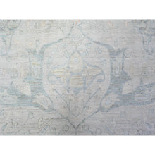Load image into Gallery viewer, 9&#39;9&quot;x13&#39;8&quot; Platinum Gray, Bidjar Garus Design, Vegetable Dyes, Hand Knotted, Natural Wool, Dense Weave, Oriental Rug FWR528504