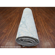 Load image into Gallery viewer, 9&#39;9&quot;x13&#39;8&quot; Platinum Gray, Bidjar Garus Design, Vegetable Dyes, Hand Knotted, Natural Wool, Dense Weave, Oriental Rug FWR528504
