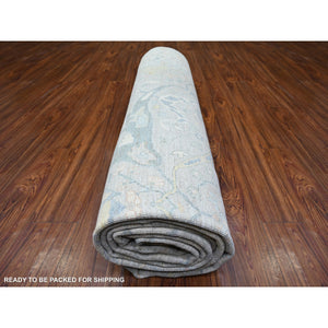 9'9"x13'8" Platinum Gray, Bidjar Garus Design, Vegetable Dyes, Hand Knotted, Natural Wool, Dense Weave, Oriental Rug FWR528504