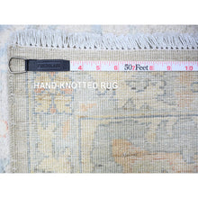 Load image into Gallery viewer, 9&#39;9&quot;x13&#39;8&quot; Platinum Gray, Bidjar Garus Design, Vegetable Dyes, Hand Knotted, Natural Wool, Dense Weave, Oriental Rug FWR528504