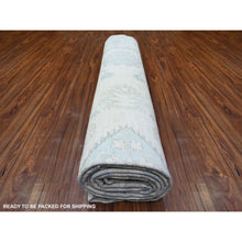 Load image into Gallery viewer, 10&#39;2&quot;x14&#39;1&quot; Frost White, Organic Wool, White Wash Peshawar With Natural Colors, Hand Knotted, Oriental Rug FWR528510