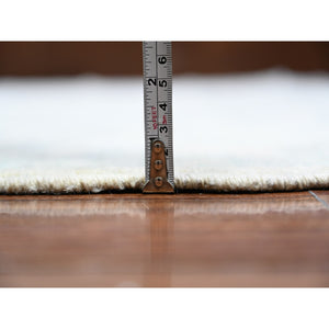 10'2"x14'1" Frost White, Organic Wool, White Wash Peshawar With Natural Colors, Hand Knotted, Oriental Rug FWR528510