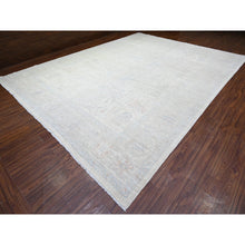 Load image into Gallery viewer, 11&#39;7&quot;x15&#39; Daisy White, Washed Out  Peshawar, Hand Knotted, Pure Wool, Oversized, Oriental Rug FWR528528