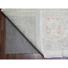 Load image into Gallery viewer, 11&#39;7&quot;x15&#39; Daisy White, Washed Out  Peshawar, Hand Knotted, Pure Wool, Oversized, Oriental Rug FWR528528