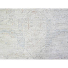 Load image into Gallery viewer, 11&#39;7&quot;x15&#39; Daisy White, Washed Out  Peshawar, Hand Knotted, Pure Wool, Oversized, Oriental Rug FWR528528