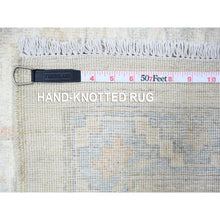 Load image into Gallery viewer, 11&#39;7&quot;x15&#39; Daisy White, Washed Out  Peshawar, Hand Knotted, Pure Wool, Oversized, Oriental Rug FWR528528
