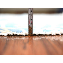 Load image into Gallery viewer, 10&#39;4&quot;x10&#39;4&quot; Ruddy Blue, Hand Knotted, Organic Wool, Afghan Peshawar With Birds Of Paradise, Vegetable Dyes, Round, Oriental Rug FWR528558