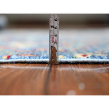 Load image into Gallery viewer, 5&#39;x6&#39;4&quot; Steel Blue, Afghan Peshawar with Birds of Paradise, Hand Knotted, Vegetable Dyes, Organic Wool, Oriental Rug FWR528660