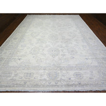 Load image into Gallery viewer, 11&#39;8&quot;x15&#39; Chantilly Lace White, Organic Wool, White Wash Peshawar, Hand Knotted, Oversized Oriental Rug FWR528840