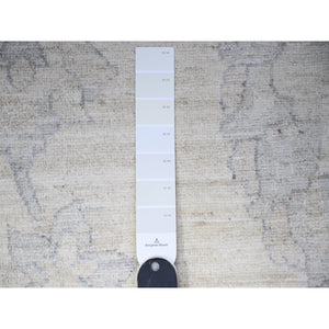 11'8"x15' Chantilly Lace White, Organic Wool, White Wash Peshawar, Hand Knotted, Oversized Oriental Rug FWR528840
