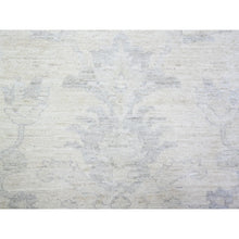 Load image into Gallery viewer, 11&#39;6&quot;x15&#39;3&quot; Dove White, Stone Wash Peshawar With Floral Design, Hand Knotted, Natural Dyes, Soft Wool, Oversized Oriental Rug FWR528846