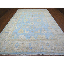 Load image into Gallery viewer, 10&#39;x13&#39;8&quot; Maya Blue, Afghan Angora Oushak All Over Floral Design, Hand Knotted 100% Wool Natural Dyes, Oriental Rug FWR529092