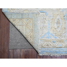 Load image into Gallery viewer, 10&#39;x13&#39;8&quot; Maya Blue, Afghan Angora Oushak All Over Floral Design, Hand Knotted 100% Wool Natural Dyes, Oriental Rug FWR529092