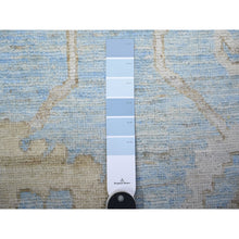 Load image into Gallery viewer, 10&#39;x13&#39;8&quot; Maya Blue, Afghan Angora Oushak All Over Floral Design, Hand Knotted 100% Wool Natural Dyes, Oriental Rug FWR529092