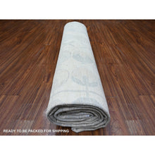 Load image into Gallery viewer, 9&#39;5&quot;x13&#39;7&quot; Swiss Coffee White, Luxurious Wool, White Wash Peshawar Khotan With Pomegranate Design, Hand Knotted, Oriental Rug FWR529116