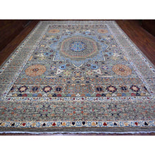 Load image into Gallery viewer, 12&#39;x15&#39;9&quot; Sea Gray, Fine Aryana Vegetable Dyes Pre Historic Mamluk Design, Luxurious Wool, Hand Knotted, Oversized Oriental Rug FWR529242