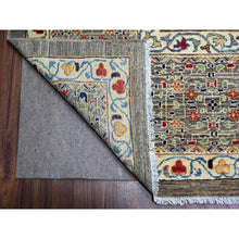 Load image into Gallery viewer, 12&#39;x15&#39;9&quot; Sea Gray, Fine Aryana Vegetable Dyes Pre Historic Mamluk Design, Luxurious Wool, Hand Knotted, Oversized Oriental Rug FWR529242