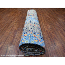 Load image into Gallery viewer, 12&#39;x15&#39;9&quot; Sea Gray, Fine Aryana Vegetable Dyes Pre Historic Mamluk Design, Luxurious Wool, Hand Knotted, Oversized Oriental Rug FWR529242