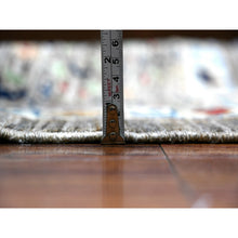 Load image into Gallery viewer, 12&#39;x15&#39;9&quot; Sea Gray, Fine Aryana Vegetable Dyes Pre Historic Mamluk Design, Luxurious Wool, Hand Knotted, Oversized Oriental Rug FWR529242