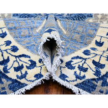 Load image into Gallery viewer, 10&#39;x13&#39;8&quot; Sapphire Blue, Dense Weave Vegetable Dyes, Soft Wool Hand Knotted, Fine Aryana  With Mamluk Borderless Design, Oriental Rug FWR529254