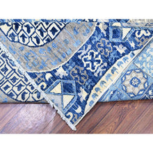 Load image into Gallery viewer, 10&#39;x13&#39;8&quot; Sapphire Blue, Dense Weave Vegetable Dyes, Soft Wool Hand Knotted, Fine Aryana  With Mamluk Borderless Design, Oriental Rug FWR529254