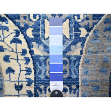 Load image into Gallery viewer, 10&#39;x13&#39;8&quot; Sapphire Blue, Dense Weave Vegetable Dyes, Soft Wool Hand Knotted, Fine Aryana  With Mamluk Borderless Design, Oriental Rug FWR529254