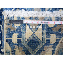 Load image into Gallery viewer, 10&#39;x13&#39;8&quot; Sapphire Blue, Dense Weave Vegetable Dyes, Soft Wool Hand Knotted, Fine Aryana  With Mamluk Borderless Design, Oriental Rug FWR529254