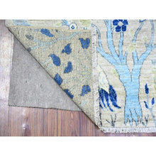 Load image into Gallery viewer, 3&#39;x4&#39;10&quot; Gainsboro Gray, Vegetable Dyes, 100% Wool, Afghan Peshawar With Birds Of Paradise, Hand Knotted, Oriental Rug FWR529332