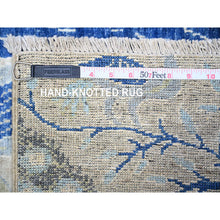 Load image into Gallery viewer, 3&#39;x4&#39;10&quot; Gainsboro Gray, Vegetable Dyes, 100% Wool, Afghan Peshawar With Birds Of Paradise, Hand Knotted, Oriental Rug FWR529332