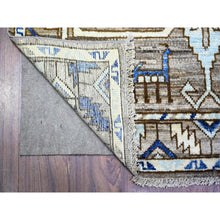 Load image into Gallery viewer, 4&#39;1&quot;x9&#39;10&quot; Mason Gray, Anatolian Village Inspired With Geometric Design Natural Dyes, Soft And Shiny Wool Pile Hand Knotted, Runner Oriental Rug FWR529440